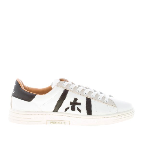 PREMIATA uomo sneaker RUSSEL 6063 in pelle BIANCO più nero