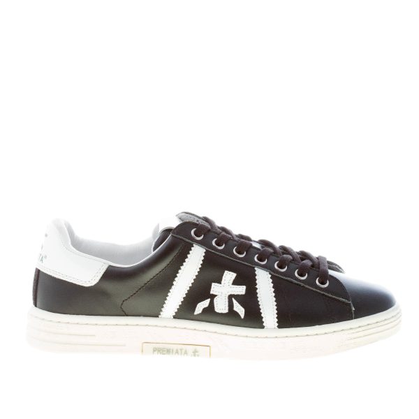 PREMIATA uomo sneaker RUSSEL 6067 in pelle NERO più bianco