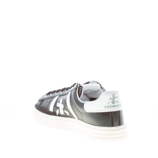 PREMIATA uomo sneaker RUSSEL 6067 in pelle NERO più bianco - immagine 4