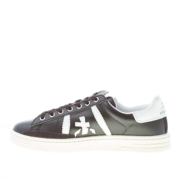 PREMIATA uomo sneaker RUSSEL 6067 in pelle NERO più bianco - immagine 5
