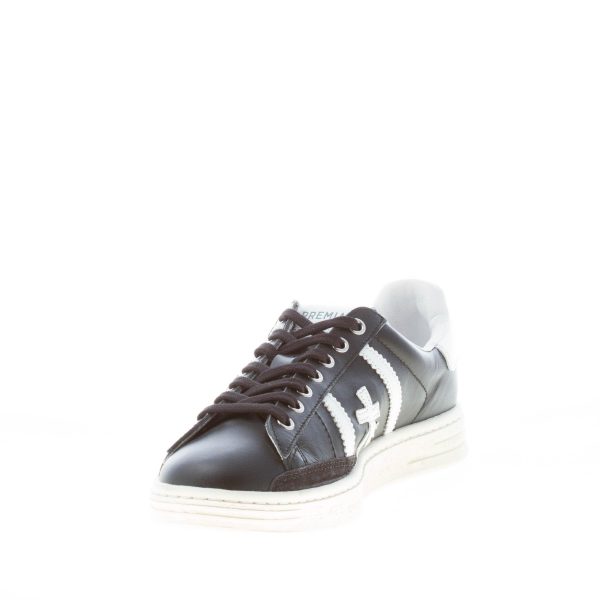 PREMIATA uomo sneaker RUSSEL 6067 in pelle NERO più bianco - immagine 6