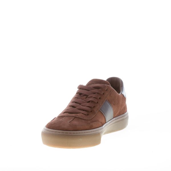 TOD'S uomo sneaker cassetta in camoscio e pelle TESTA DI MORO con logo cucito e gommini - immagine 6