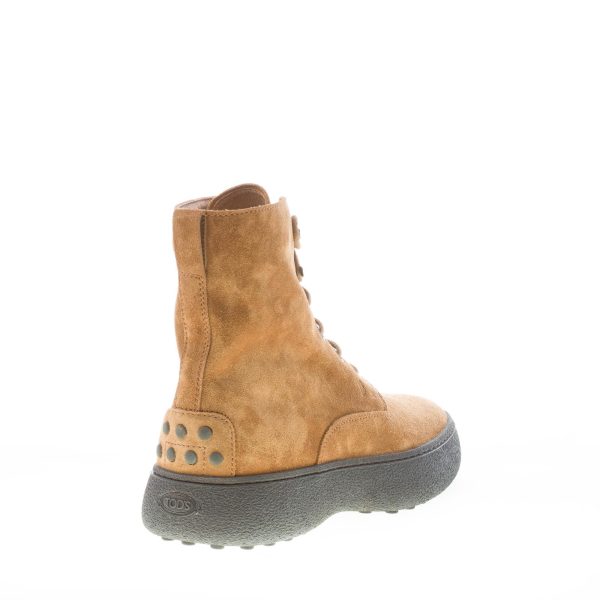 TOD'S uomo stivaletto stringato Winter Gommini in camoscio MARRONE - immagine 3