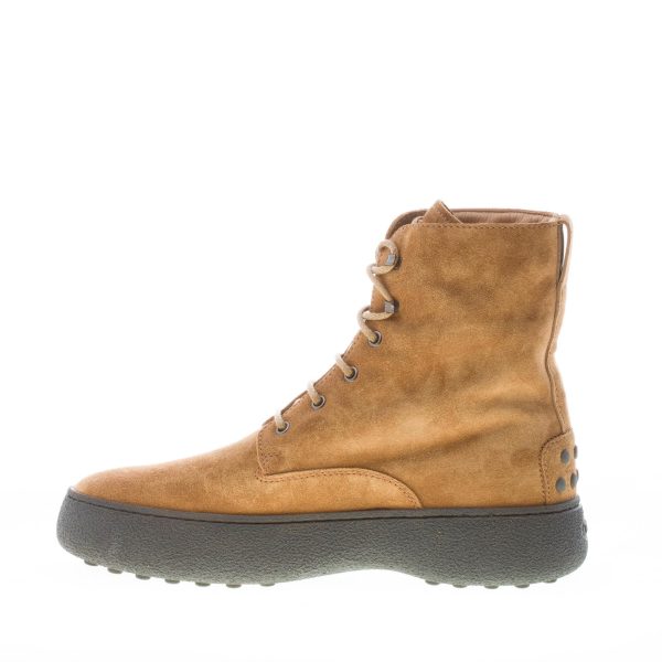 TOD'S uomo stivaletto stringato Winter Gommini in camoscio MARRONE - immagine 5