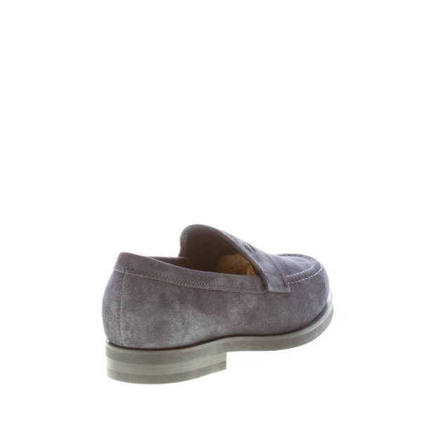 TOD'S uomo mocassino in pelle scamosciata BLU NOTTE con mascherina. Suola in gomma - immagine 3