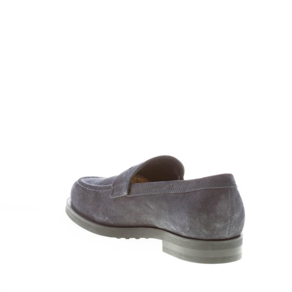 TOD'S uomo mocassino in pelle scamosciata BLU NOTTE con mascherina. Suola in gomma - immagine 4