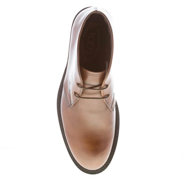 TOD'S uomo polacchino Formale in pelle sfumata CACAO. Suola in gomma - immagine 7