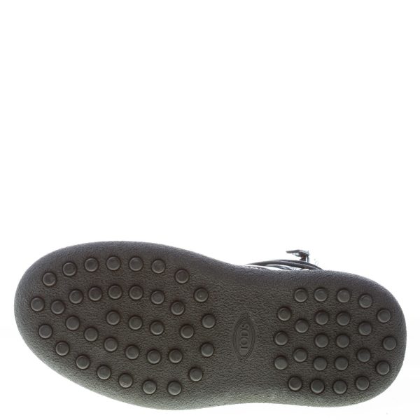 TOD'S donna stivaletto stringato W.G. in pelle semilucida NERO con zip - immagine 8