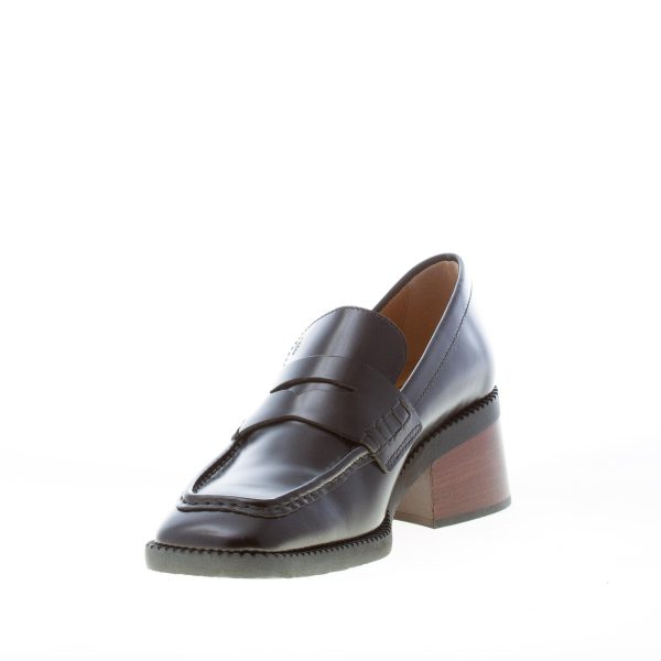 TOD'S donna mocassino in pelle liscia NERO con mascherina. Tacco 5,5 - immagine 6