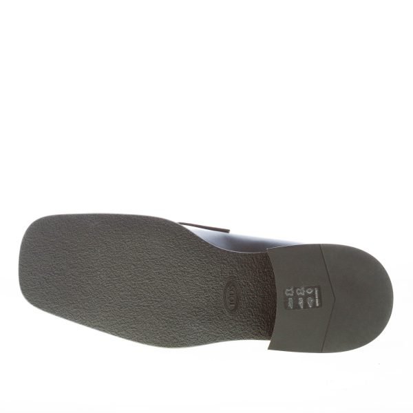 TOD'S donna mocassino in pelle liscia NERO con mascherina. Tacco 5,5 - immagine 8