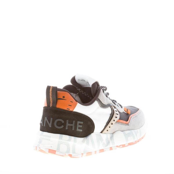 VOILE BLANCHE uomo sneaker Club01 in camoscio GRIGIO e NERO e tessuto BIANCO - immagine 3