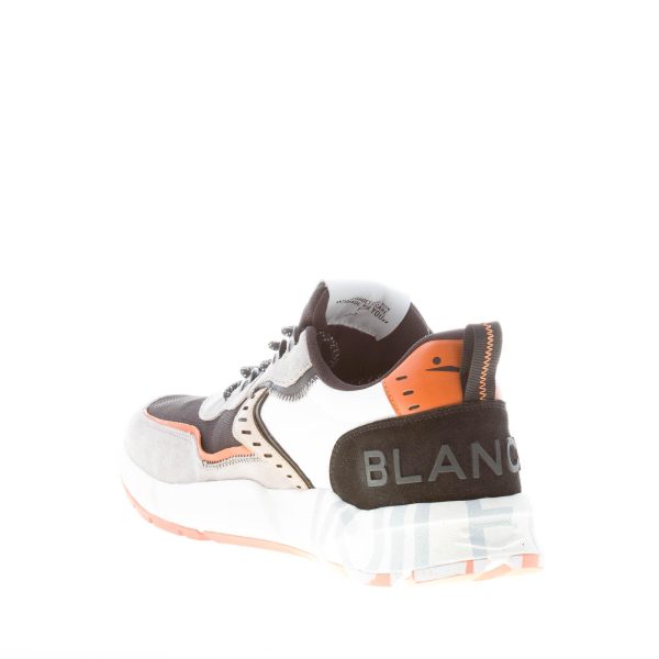 VOILE BLANCHE uomo sneaker Club01 in camoscio GRIGIO e NERO e tessuto BIANCO - immagine 4