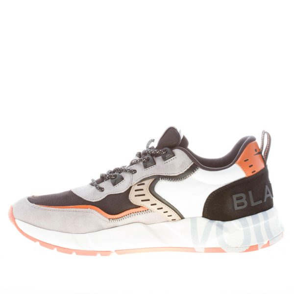 VOILE BLANCHE uomo sneaker Club01 in camoscio GRIGIO e NERO e tessuto BIANCO - immagine 5
