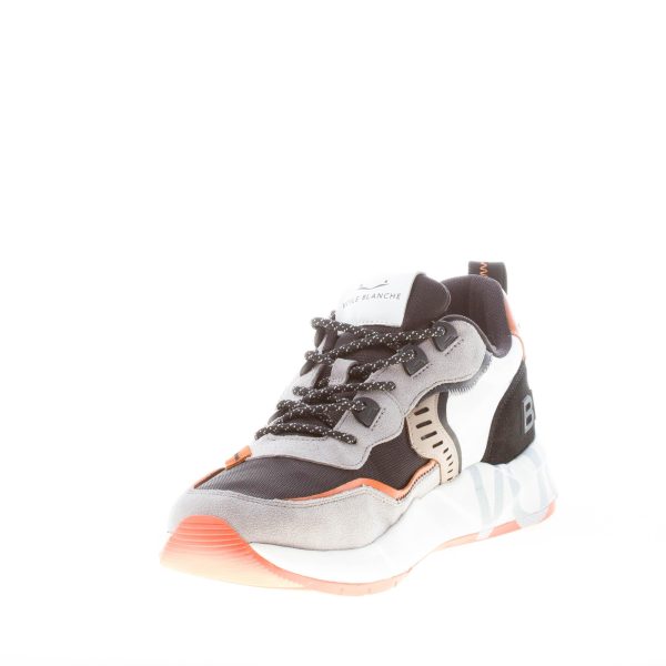 VOILE BLANCHE uomo sneaker Club01 in camoscio GRIGIO e NERO e tessuto BIANCO - immagine 6
