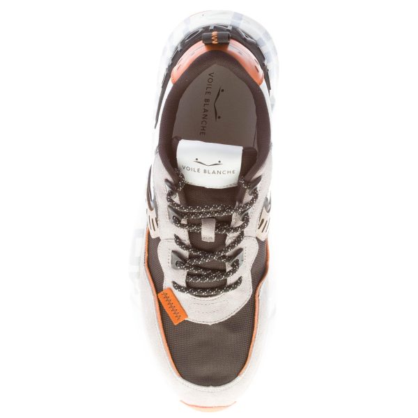 VOILE BLANCHE uomo sneaker Club01 in camoscio GRIGIO e NERO e tessuto BIANCO - immagine 7