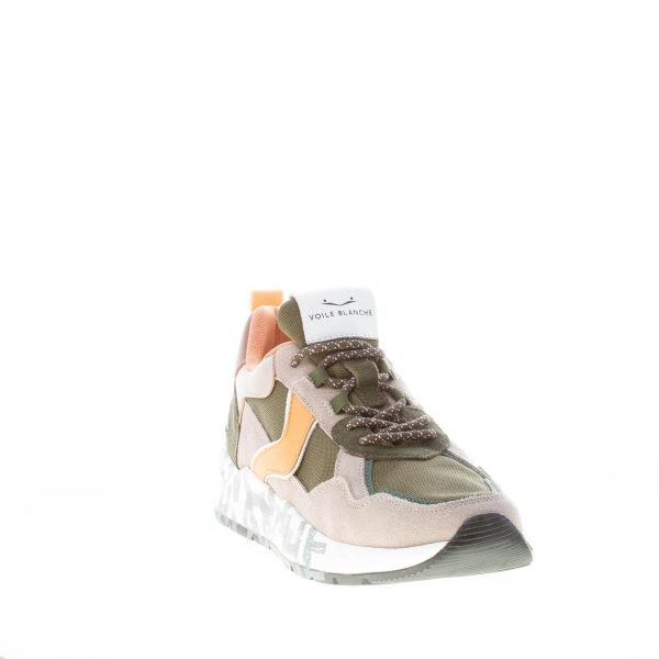 VOILE BLANCHE uomo sneaker Club16 in camoscio e tessuto TORTORA più VERDE - immagine 2