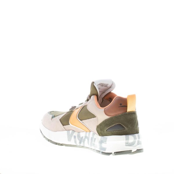 VOILE BLANCHE uomo sneaker Club16 in camoscio e tessuto TORTORA più VERDE - immagine 4