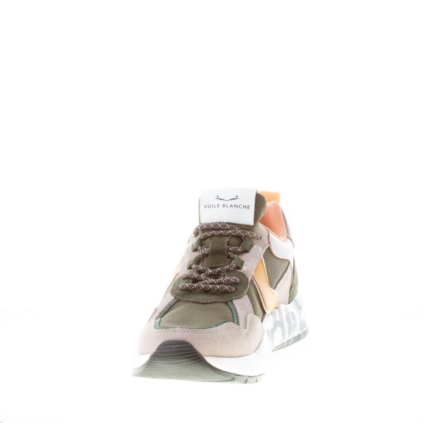 VOILE BLANCHE uomo sneaker Club16 in camoscio e tessuto TORTORA più VERDE - immagine 6