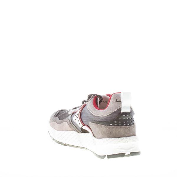 VOILE BLANCHE uomo sneaker Club18 in camoscio e tessuto tecnico ANTRACITE e NERO - immagine 4