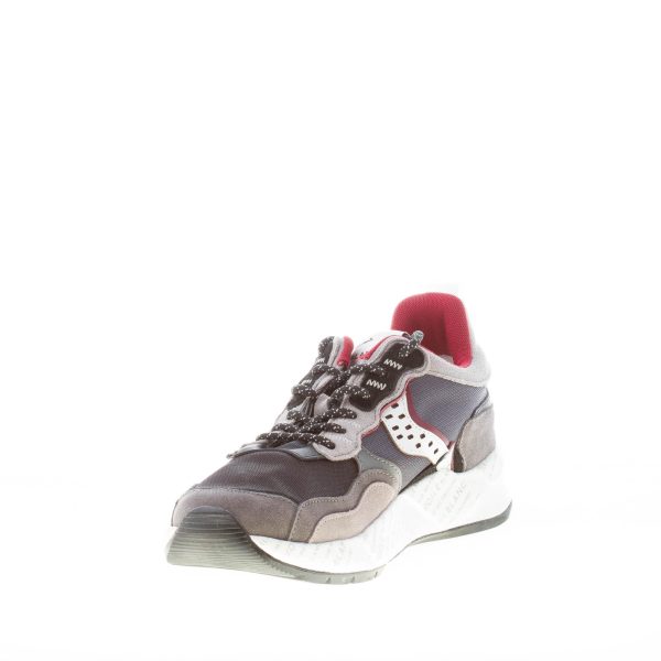 VOILE BLANCHE uomo sneaker Club18 in camoscio e tessuto tecnico ANTRACITE e NERO - immagine 6