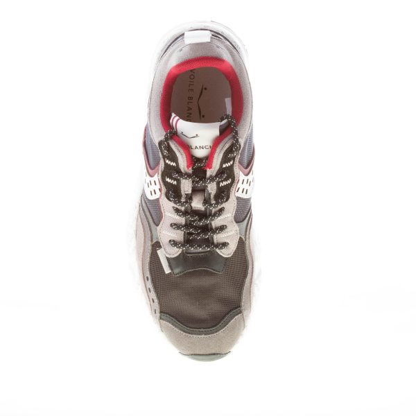 VOILE BLANCHE uomo sneaker Club18 in camoscio e tessuto tecnico ANTRACITE e NERO - immagine 7
