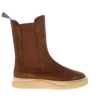 VOILE BLANCHE donna stivaletto elasticizzato Lennon in nabuk MARRONE EBANO