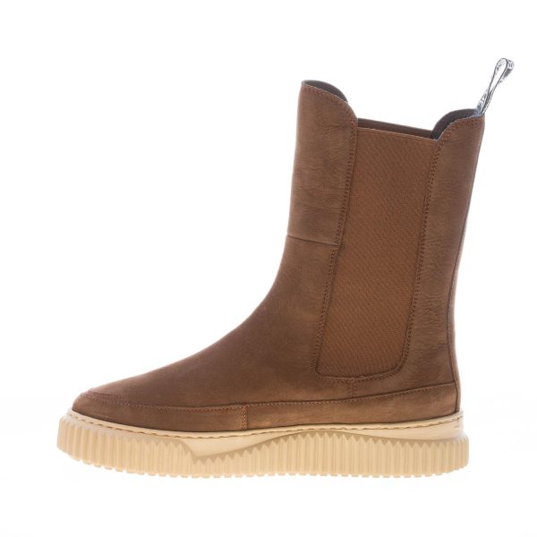 VOILE BLANCHE donna stivaletto elasticizzato Lennon in nabuk MARRONE EBANO - immagine 5