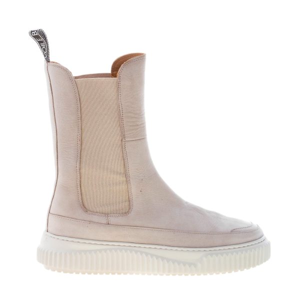 VOILE BLANCHE donna stivaletto elasticizzato Lennon in nabuk BEIGE