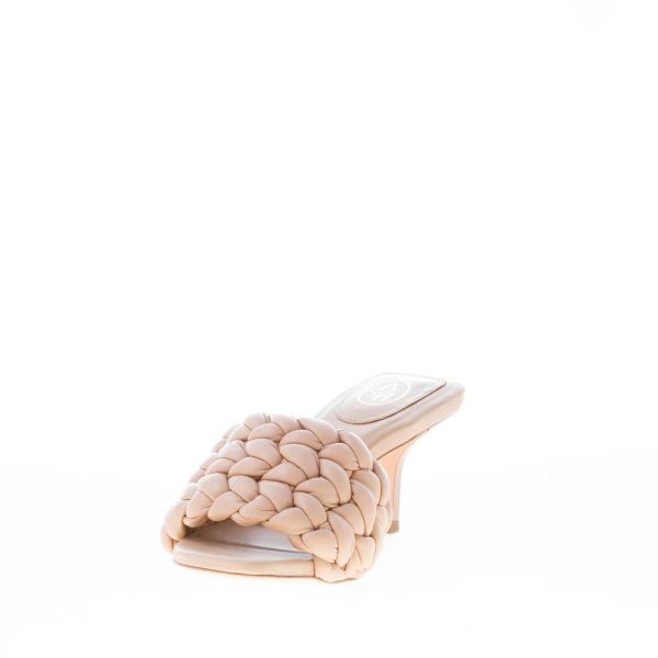 ASH donna sandalo mule Roses in ecopelle intrecciata TAN NUDE. Tacco 6 cm - immagine 6
