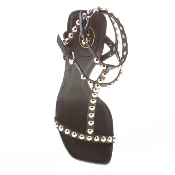 ASH donna sandalo Sunset in pelle NERO con borchie oro. Tacco 9 cm - immagine 7
