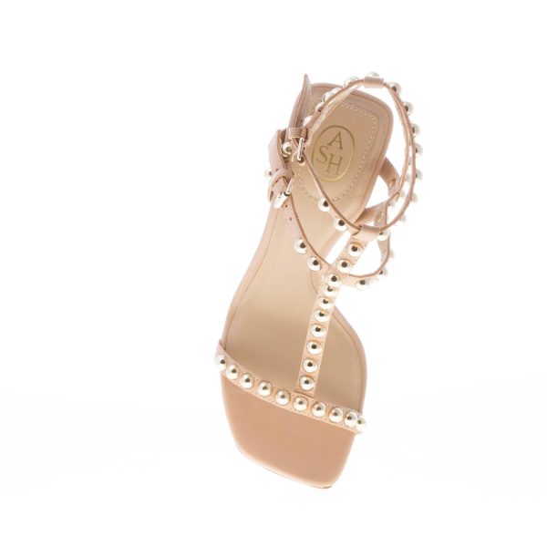 ASH donna sandalo Sunset in pelle NUDE con borchie oro. Tacco 9 cm - immagine 7