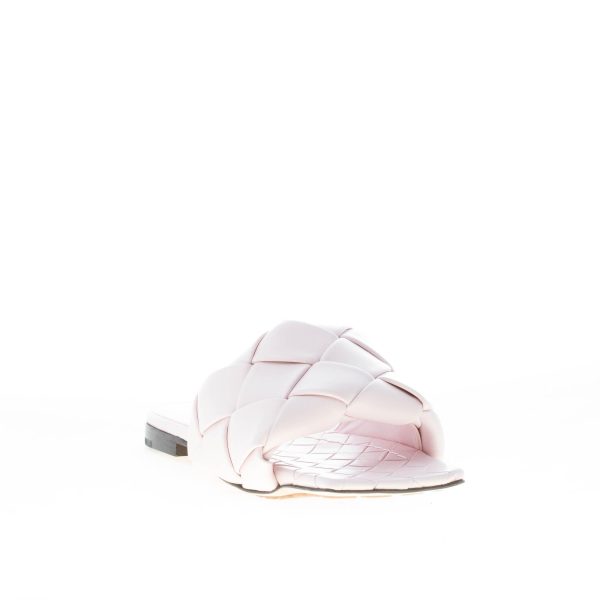 BOTTEGA VENETA donna sandalo mule Lido in pelle intrecciata ROSA CAMEO - immagine 2