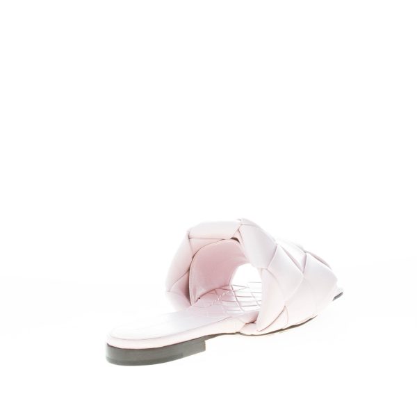 BOTTEGA VENETA donna sandalo mule Lido in pelle intrecciata ROSA CAMEO - immagine 3