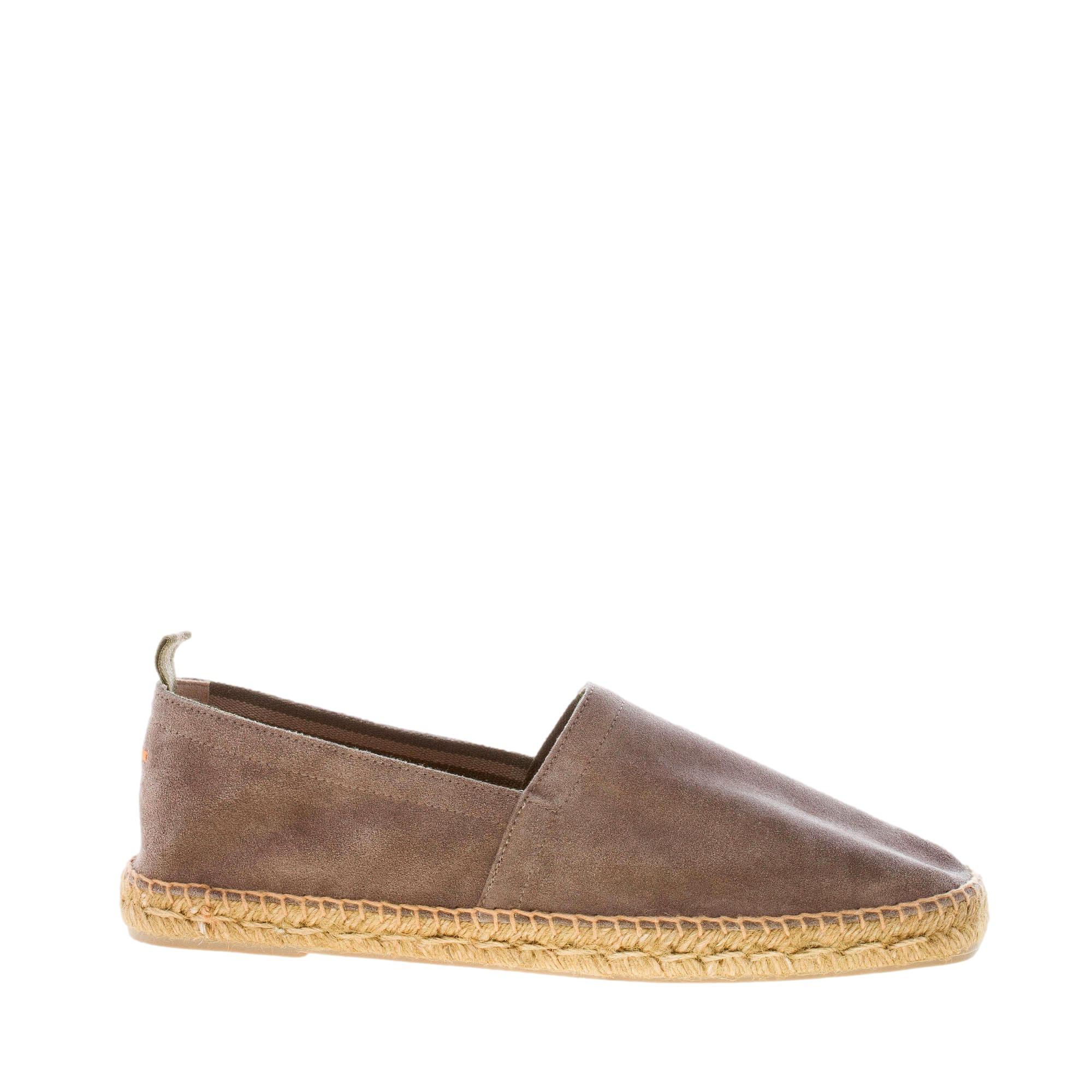 CASTANER uomo slip on espadrillas Pablo in camoscio TAUPE Strike