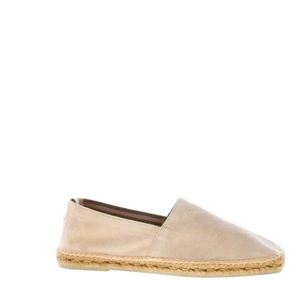 CASTANER uomo slip on espadrillas Pablo in camoscio CREMA