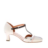 CHIE MIHARA donna scarpa d'Orsay Valai in stampa tejus LATTE. Tacco 5,5 cm