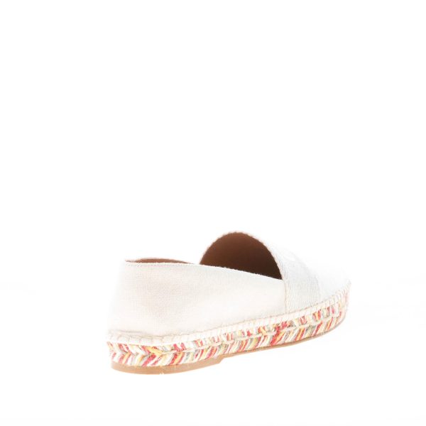 CHLOE' donna espadrillas Piia in tessuto GRIGIO PERLA e rafia con logo - immagine 6