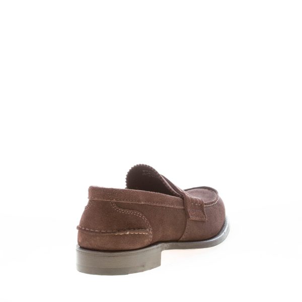 CHURCH'S uomo Pembrey mocassino in camoscio MARRONE. Suola cuoio - immagine 3