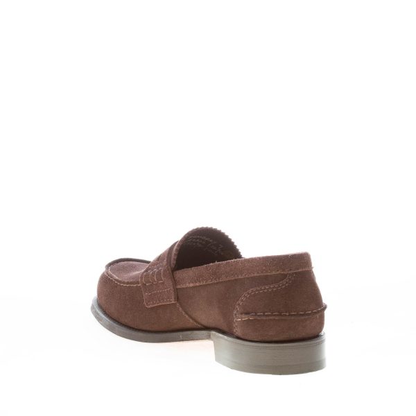 CHURCH'S uomo Pembrey mocassino in camoscio MARRONE. Suola cuoio - immagine 4