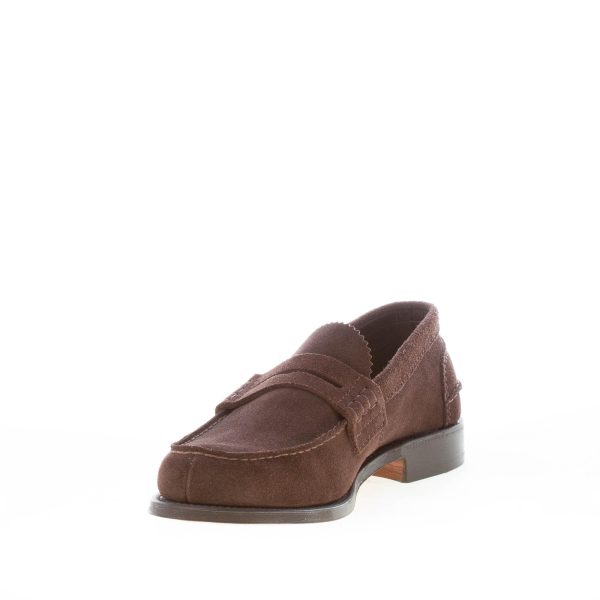 CHURCH'S uomo Pembrey mocassino in camoscio MARRONE. Suola cuoio - immagine 6