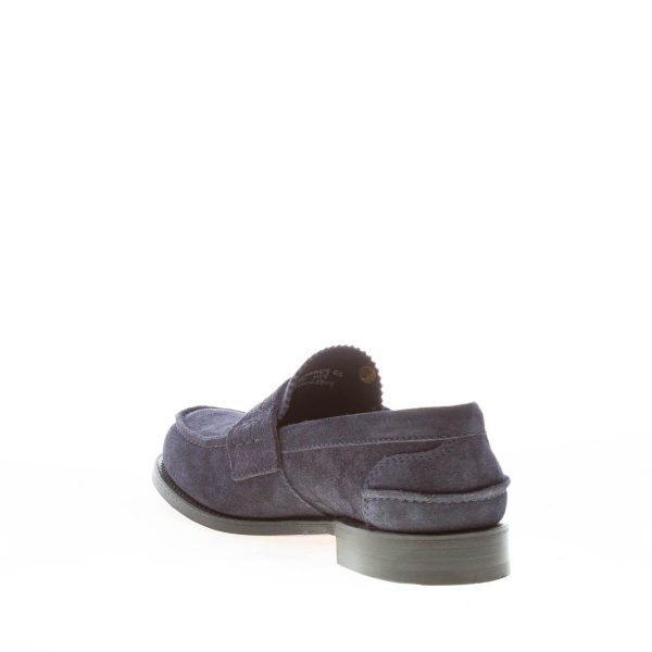 CHURCH'S uomo Pembrey mocassino in camoscio BLU NAVY. Suola cuoio - immagine 4