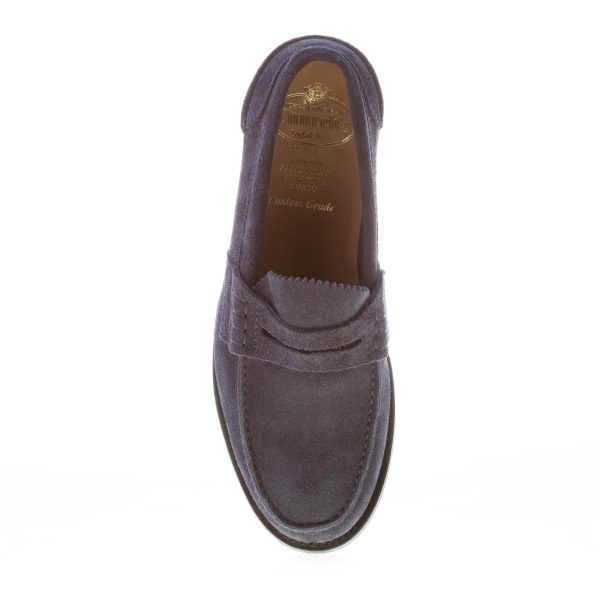 CHURCH'S uomo Pembrey mocassino in camoscio BLU NAVY. Suola cuoio - immagine 7