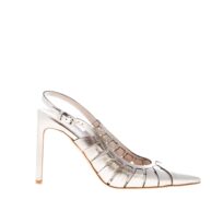 DEL CARLO donna slingback pump Fara con listini in pelle PIRITE. Tacco 10 cm