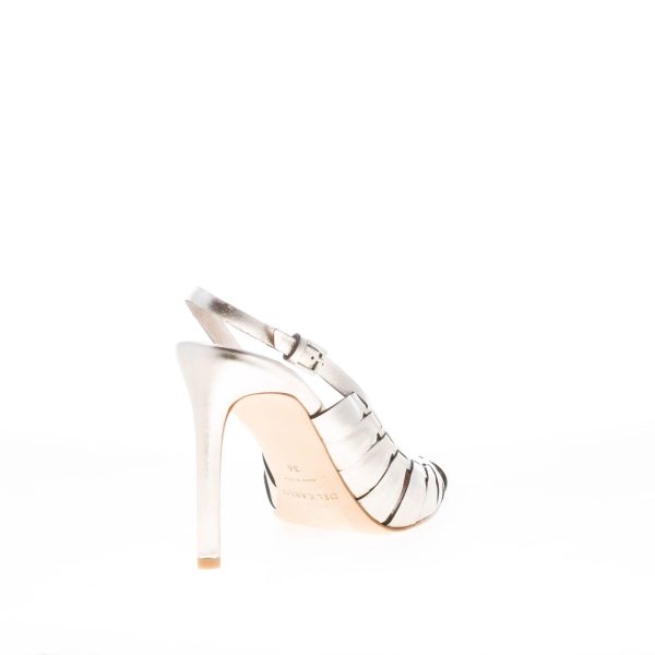 DEL CARLO donna slingback pump Fara con listini in pelle PIRITE. Tacco 10 cm - immagine 3