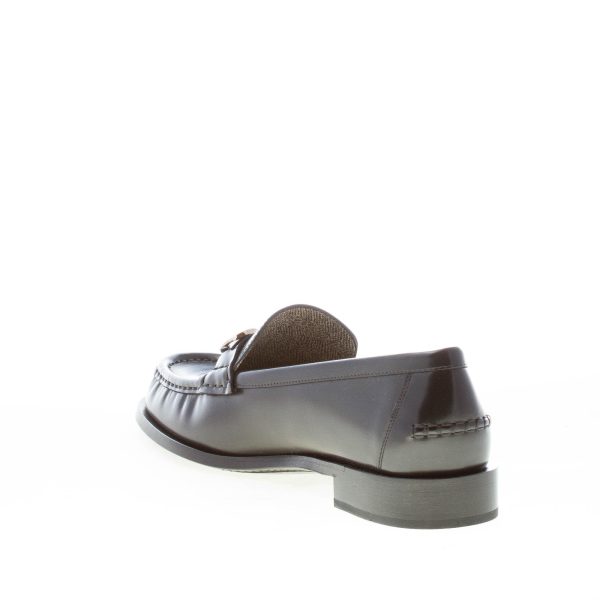 FERRAGAMO donna mocassino Ofelia in pelle NERO con ornamento Gancini in metallo. Suola cuoio. Tacco 2,5 - immagine 4