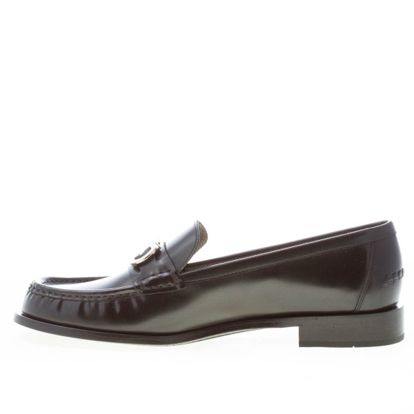 FERRAGAMO donna mocassino Ofelia in pelle NERO con ornamento Gancini in metallo. Suola cuoio. Tacco 2,5 - immagine 5