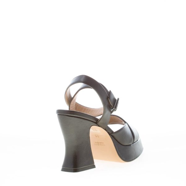 ROBERTO FESTA donna sandalo Livia in nappa NERO con platform. Tacco 9,5 cm - immagine 3