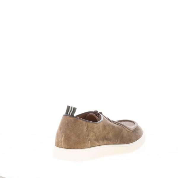 GREEN GEORGE uomo scarpa stringata in camoscio VERDE con vaschetta. Suola gomma - immagine 3