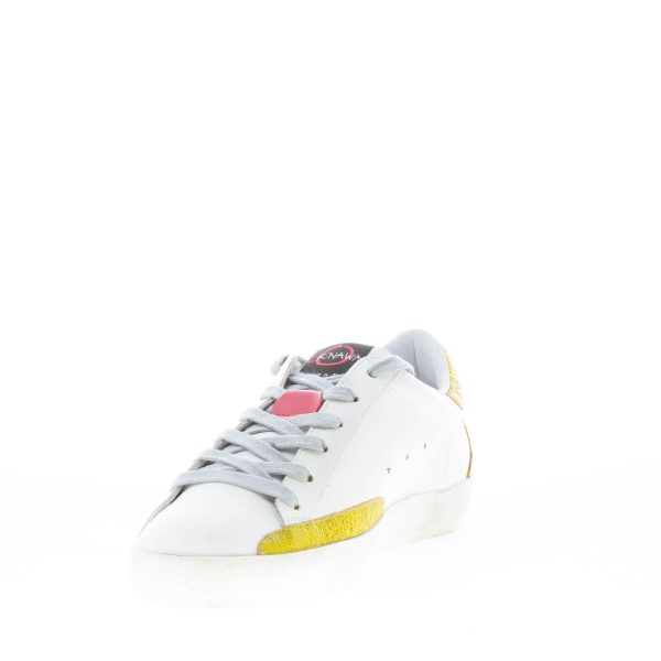 OKINAWA donna sneaker LOW 2304 in pelle BIANCO più oro - immagine 6