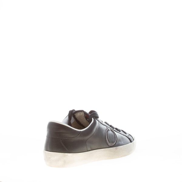 OKINAWA uomo sneaker LOW 2406 in pelle NERO più grigio - immagine 3